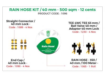 RAIN HOSE KIT / 40 mm - 500 Sqm - 12 cents